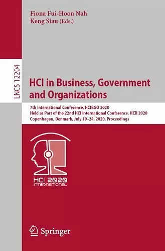 HCI in Business, Government and Organizations cover