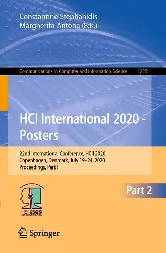 HCI International 2020 - Posters cover