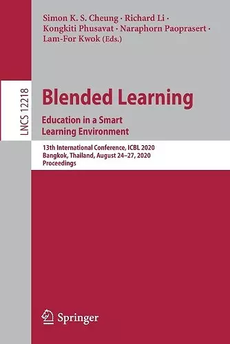 Blended Learning. Education in a Smart Learning Environment cover