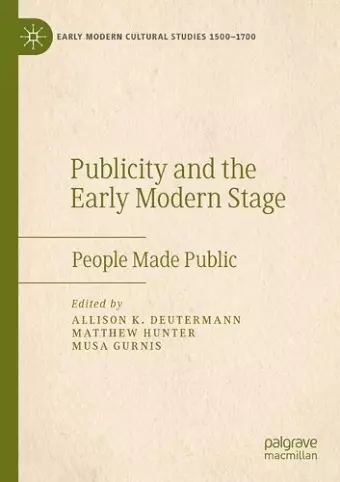 Publicity and the Early Modern Stage cover