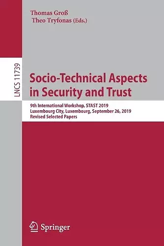 Socio-Technical Aspects in Security and Trust cover