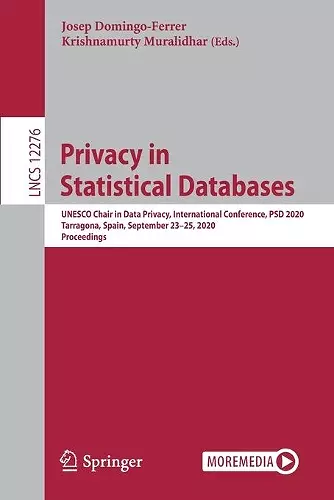 Privacy in Statistical Databases cover