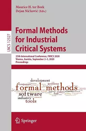 Formal Methods for Industrial Critical Systems cover