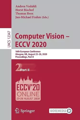 Computer Vision – ECCV 2020 cover