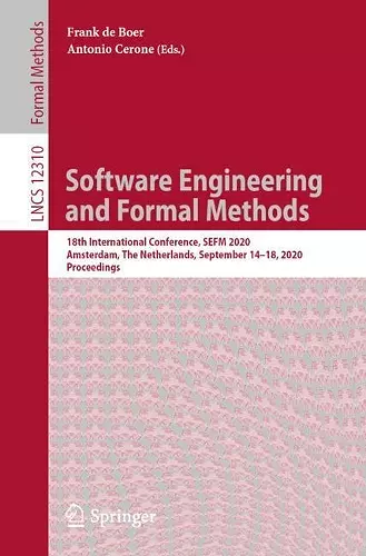 Software Engineering and Formal Methods cover