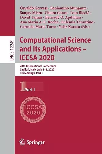 Computational Science and Its Applications – ICCSA 2020 cover