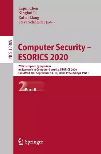 Computer Security – ESORICS 2020 cover