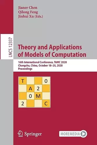 Theory and Applications of Models of Computation cover