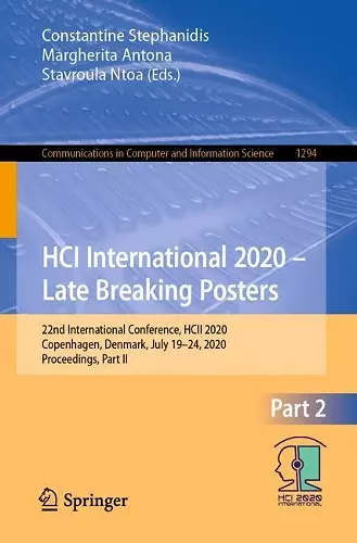 HCI International 2020 – Late Breaking Posters cover