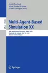 Multi-Agent-Based Simulation XX cover