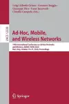 Ad-Hoc, Mobile, and Wireless Networks cover