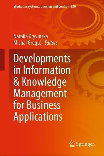 Developments in Information & Knowledge Management for Business Applications cover