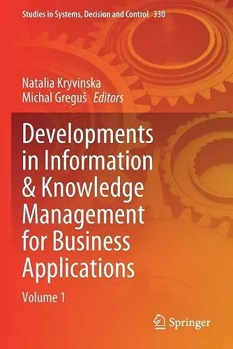 Developments in Information & Knowledge Management for Business Applications cover