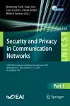 Security and Privacy in Communication Networks cover