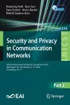 Security and Privacy in Communication Networks cover