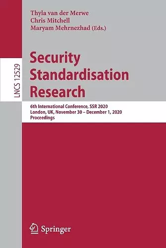 Security Standardisation Research cover