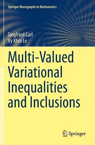 Multi-Valued Variational Inequalities and Inclusions cover