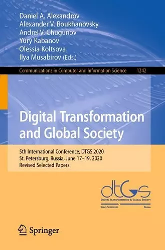 Digital Transformation and Global Society cover