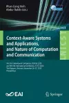 Context-Aware Systems and Applications, and Nature of Computation and Communication cover