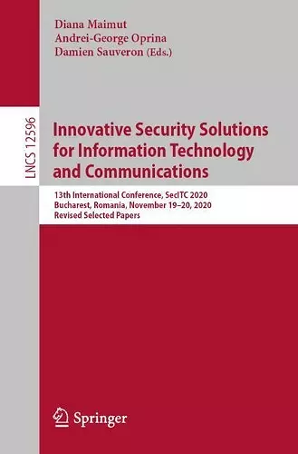 Innovative Security Solutions for Information Technology and Communications cover