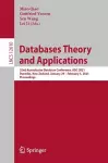 Databases Theory and Applications cover