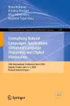 Formalising Natural Languages: Applications to Natural Language Processing and Digital Humanities cover