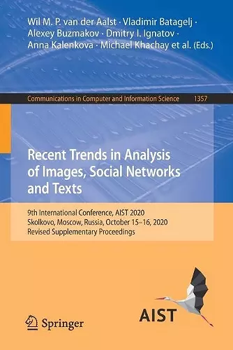 Recent Trends in Analysis of Images, Social Networks and Texts cover