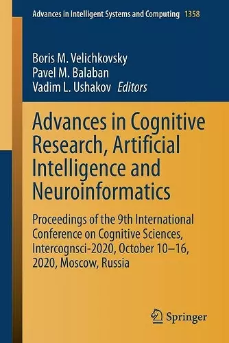 Advances in Cognitive Research, Artificial Intelligence and Neuroinformatics cover