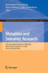 Metadata and Semantic Research cover
