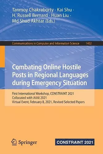 Combating Online Hostile Posts in Regional Languages during Emergency Situation cover