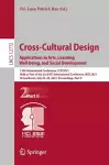 Cross-Cultural Design. Applications in Arts, Learning, Well-being, and Social Development cover