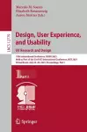 Design, User Experience, and Usability:  UX Research and Design cover