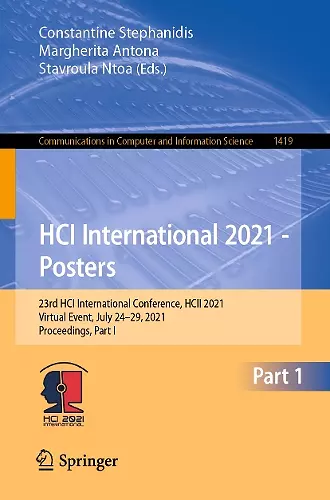 HCI International 2021 - Posters cover