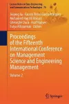 Proceedings of the Fifteenth International Conference on Management Science and Engineering Management cover