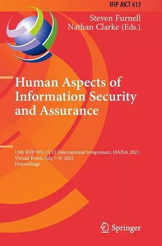 Human Aspects of Information Security and Assurance cover