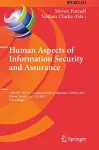 Human Aspects of Information Security and Assurance cover