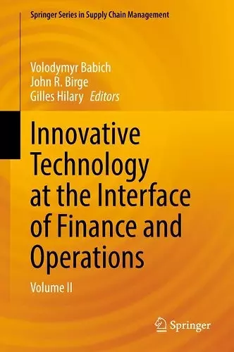 Innovative Technology at the Interface of Finance and Operations cover