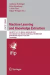 Machine Learning and Knowledge Extraction cover