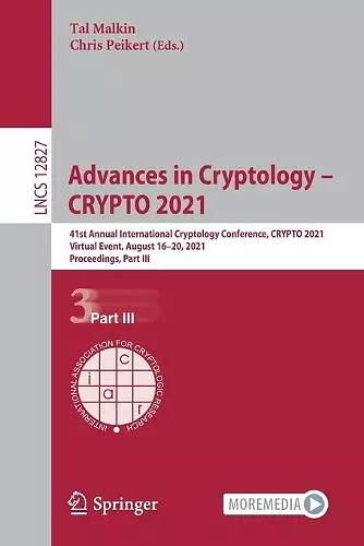 Advances in Cryptology – CRYPTO 2021 cover
