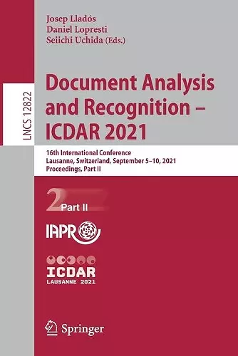 Document Analysis and Recognition – ICDAR 2021 cover