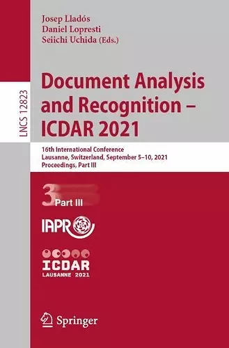 Document Analysis and Recognition – ICDAR 2021 cover