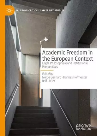 Academic Freedom in the European Context cover