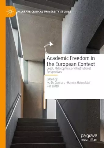 Academic Freedom in the European Context cover