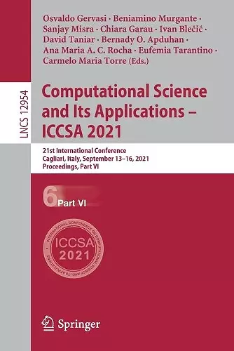 Computational Science and Its Applications – ICCSA 2021 cover