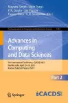 Advances in Computing and Data Sciences cover