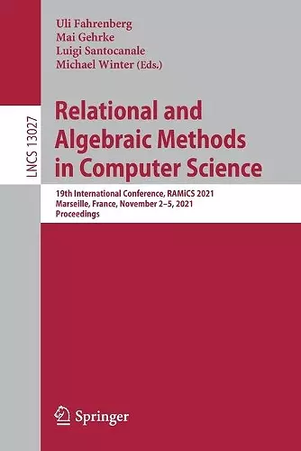 Relational and Algebraic Methods in Computer Science cover