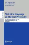 Statistical Language and Speech Processing cover