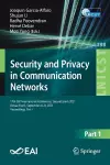 Security and Privacy in Communication Networks cover