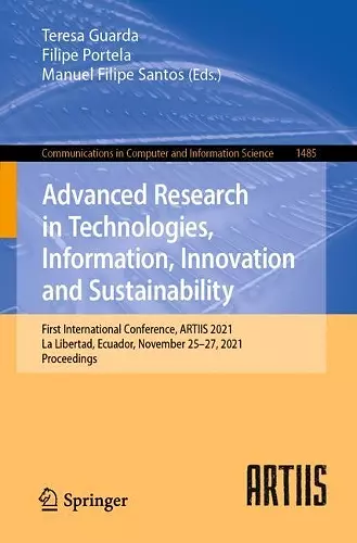 Advanced Research in Technologies, Information, Innovation and Sustainability cover