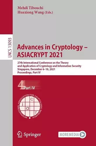 Advances in Cryptology – ASIACRYPT 2021 cover